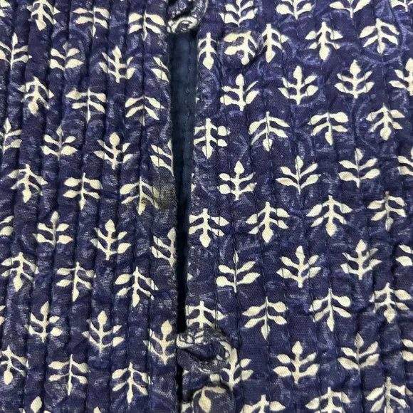 Upcycled Vintage Hippie/Boho Asian Inspired Reversible Quilted Vest Cotton M - Picture 8 of 9